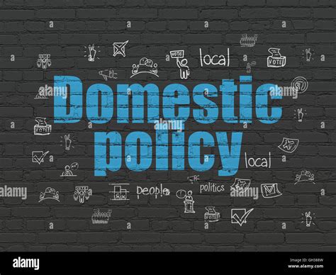 Politics concept: Domestic Policy on wall background Stock Photo - Alamy