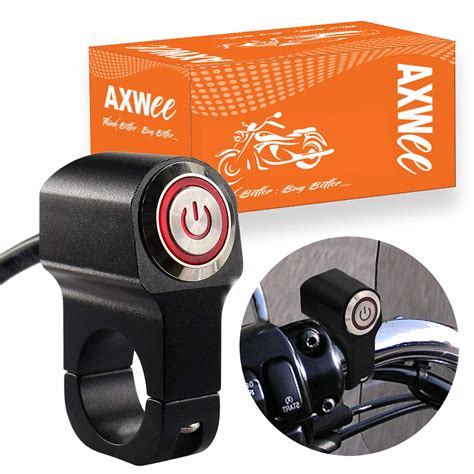 AXWee CNC Motorcycle Handlebar Push Button Switch Headlight Hazard ...