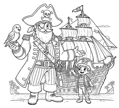 Pirate Cartoon Coloring
