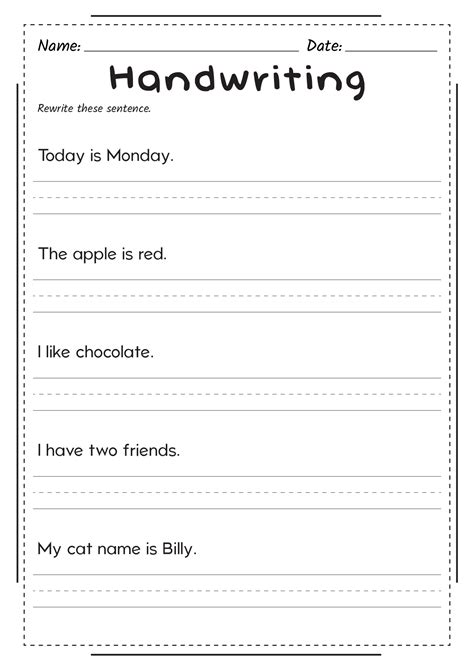 Image result for Handwriting Worksheets