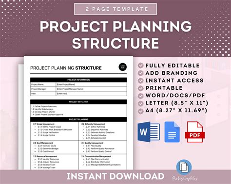 Image result for Project Plan Structure