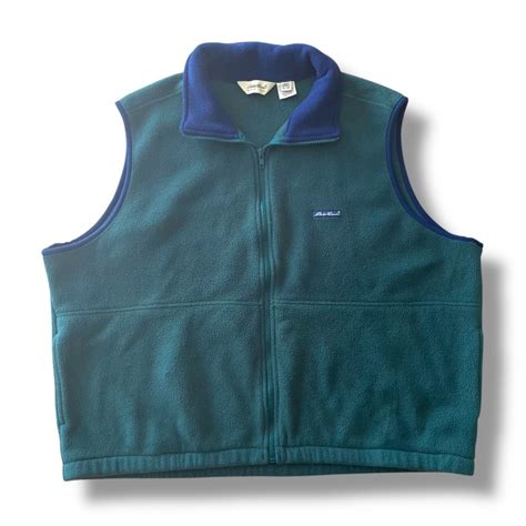 90s~ Eddie Bauer エディーバウアー フリースベスト XL メキシコ製 POLARTEC | douraku. used ...
