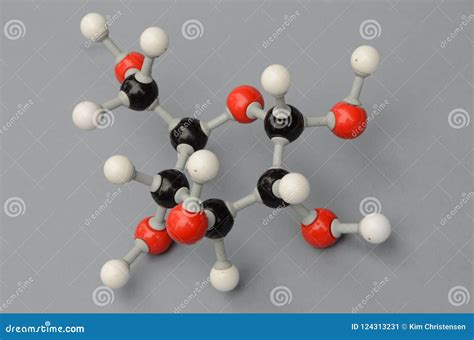 Glucose molecule model stock image. Image of model, ring - 124313231