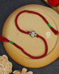 Bead Silver Rakhi – aham jewellery | handcrafted silver jewellery