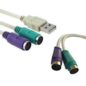 Storin USB Male to 2 PS2 Female Converter Cable for Keyboard & Mouse ...