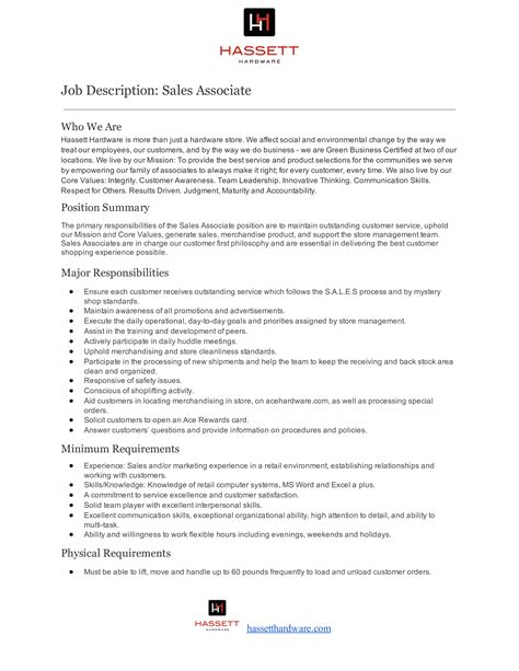 Target Sales Associate Job Description at James Ivery blog