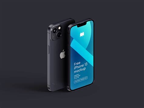 6 Free Realistic iPhone 13 3D Rendered Mockup PSD Set - Good Mockups