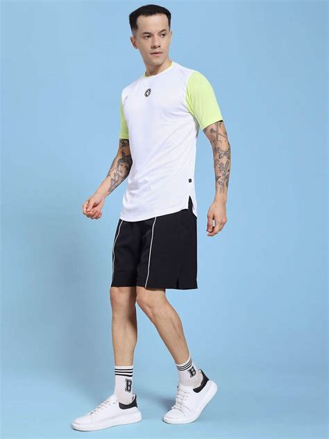 CHAMPION ZONE REGULAR FIT CO-ORD SET WHITE NEON BLACK | Buy Online at ...