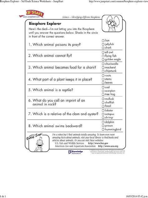 Image result for Free Printable 3rd Grade Science Worksheets