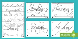 Colton Name Simple Colouring Activity Sheet (teacher made)