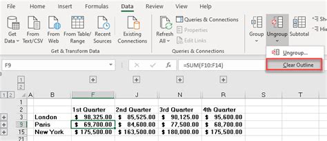 Image result for Create an Automatic Outline Excel