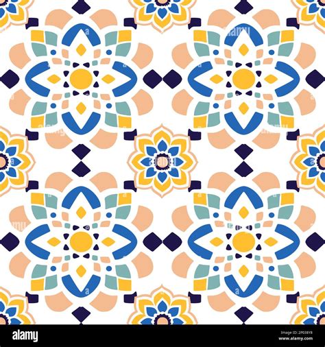 Vector Retro or Traditional Portuguese or Moroccan Style Flooring Tiles ...