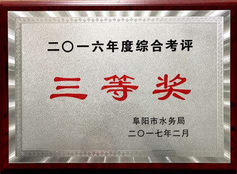 阜阳市水利机械工程有限责任公司-官网 - 企业荣誉 - 企业荣誉 - 三等奖