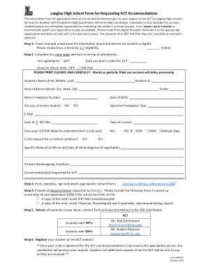 Fillable Online LHS Form for Requesting ACT Accommodations.docx Fax ...