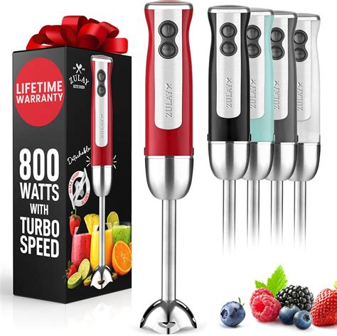 Zulay Kitchen Immersion Blender Handheld - Powerful Electric 800 Watt ...