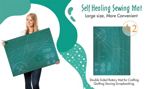 anezus Polyvinyl Chloride 18" x 24" Large Self Healing Sewing Craft Mat ...