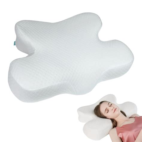 Cervical Pillow , Memory Foam Pillow for Neck Pain, Contoured Ergonomic ...