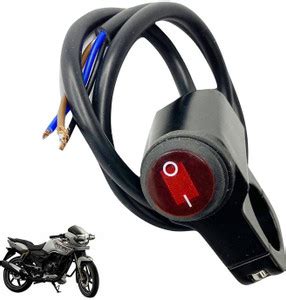 Dhe Best Bike One Way ON/Off Signal Indicator Switch Red For Bajaj ...