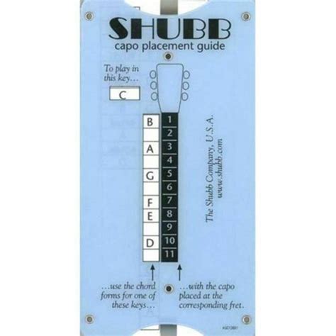 Shubb Guitar Chord Transposing Chart and Capo | Ubuy India