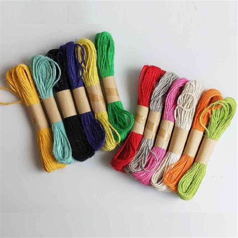 Buy Colored Jute Thread Assorted Colors | Craft Work |20 Meter|Scrap ...