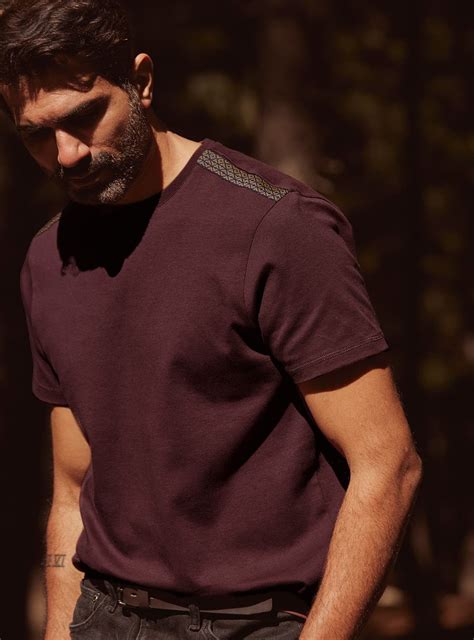 Buy Bulgarian Rose Crew | Casual Violet Solid Polos & Tees for Men ...