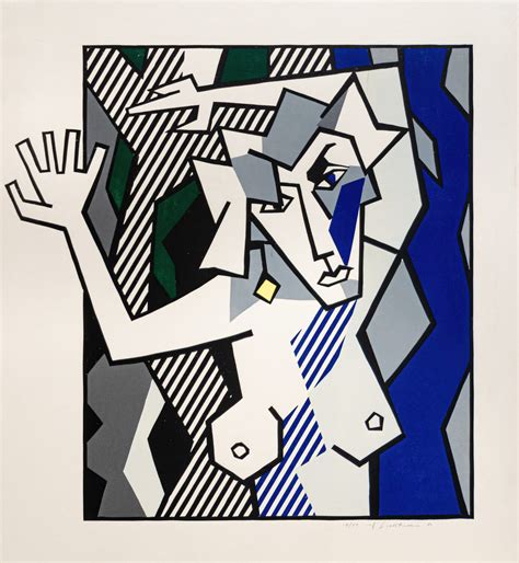 Nude in the Woods, from Expressionist Woodcut Series von Roy Lichtenstein (1980): Druck ...
