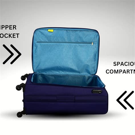 Aristocrat Fort Set of 3 Trolley Bags soft Luggage Blue - Luggage ...