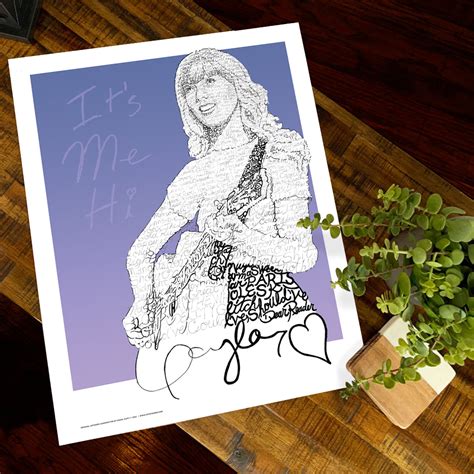Taylor Swift Word Art Poster | Taylor Swift Gifts & Decor