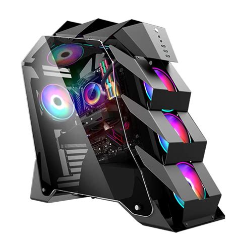 WSNBB Gaming Case, Mid-Tower ATX/M-ATX PC Gaming Computer Case,Tempered ...