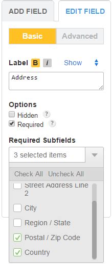 Image result for Form Address Fields Help Text