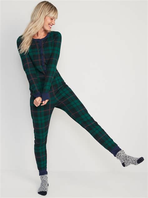 Matching Printed Thermal-Knit One-Piece Pajamas | Old Navy