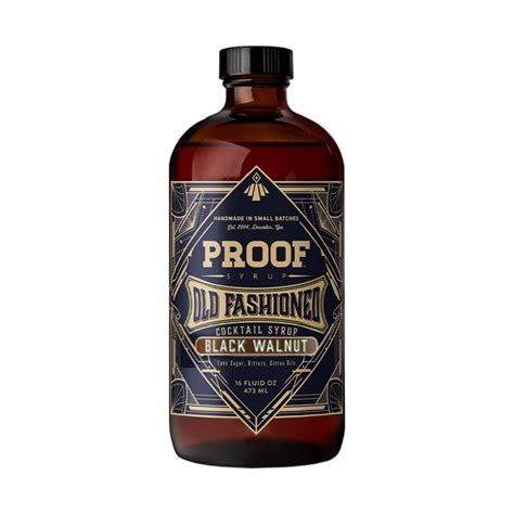 Proof Syrup Black Walnut Old Fashioned Cocktail Mixer (16oz) | Makes 32 ...