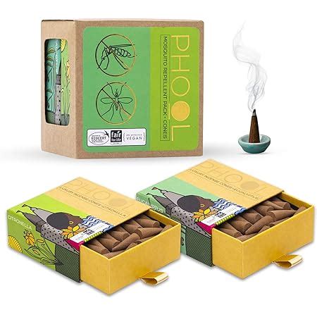 Phool - Mosquito Repellent | Pack of 2 (80 Organic Dhoop Cones | 2 ...