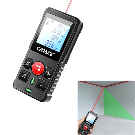 Serplex® 120m Laser Distance Measurer With Dual Bubble Level, LCD ...