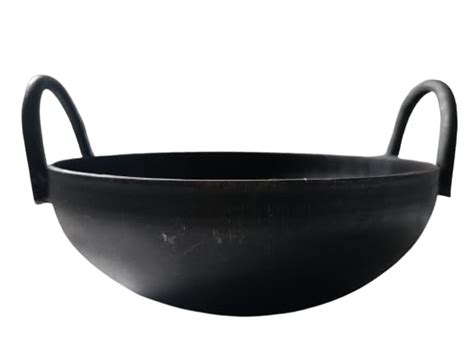 simsnura Household Iron Black Kadhai with Double Side Iron Handle ...