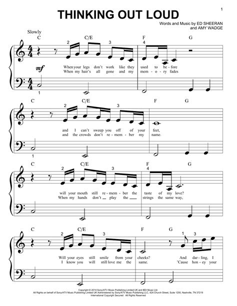 Ed Sheeran - Thinking Out Loud sheet music