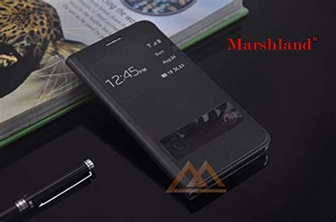 Marshland Double Window PU Leather Designer Flip Cover for Samsung ...