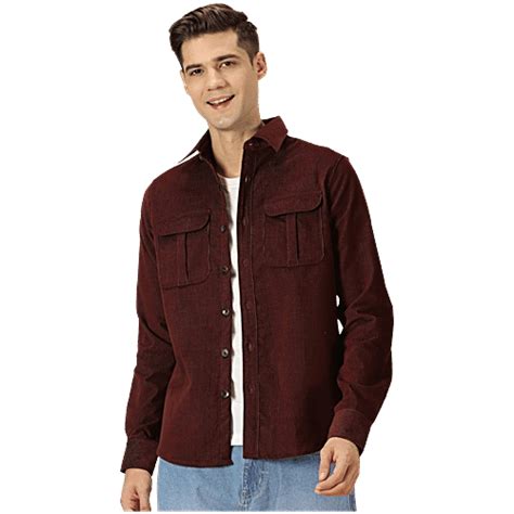 Buy Thomas Scott Wine Slim Fit Shirt Online at Best Price of Rs 1049 ...