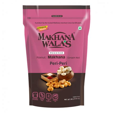 Makhanawalas Peri Peri Roasted Makhana 80 Gm : Buy Makhanawalas Peri ...