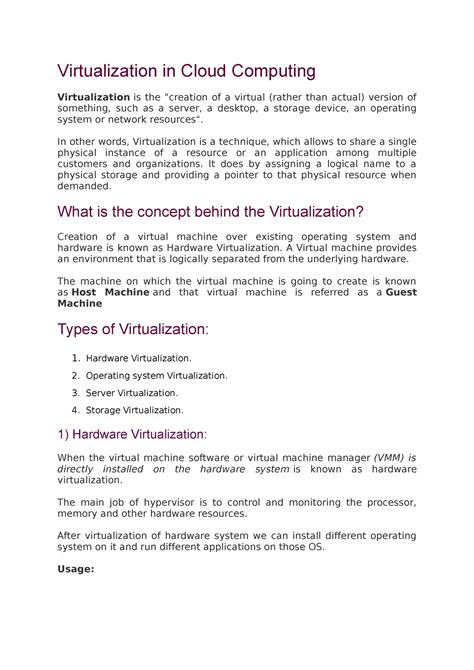 Virtualization in Cloud Computing - Virtualization in Cloud Computing ...
