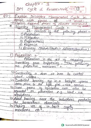 DM Chapter-5 - Disaster related information - 5 ROYALCLASS Page No. 2 ...