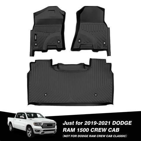 Dodge Ram 1500 Floor Mats WeatherTech Black Front Floorliner Vinyl