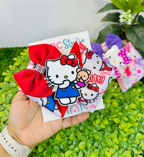 Hello Kitty Bow, Hello Kitty Hair Bow, Hello Kitty Themed, Hello Kitty ...