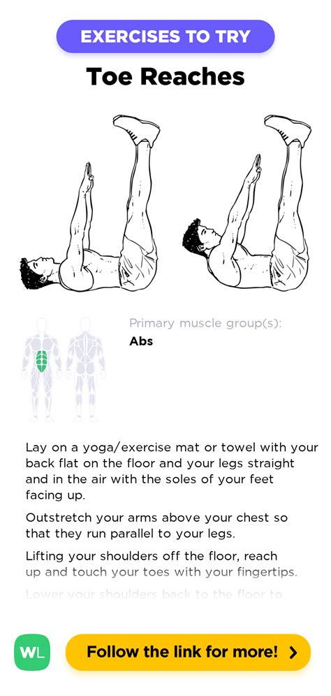 Image result for Toe Touch Crunch Exercise