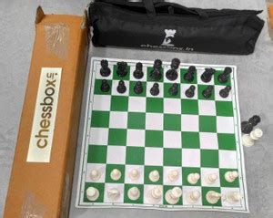 chessbox 17 Inch flexible chess mat with 2 extra queens and durable bag ...