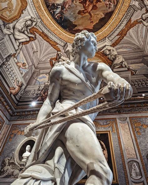 David is a life-size marble sculpture by Gian Lorenzo Bernini, that was ...