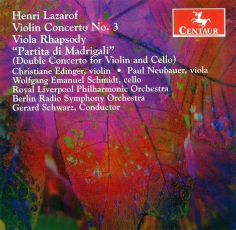 Violin Concerto No 3 : Various Artists, Lazarof / Edinger / Rlp / Brso ...
