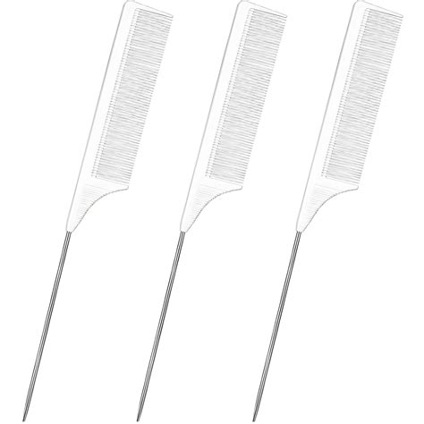 Amazon.com : 3 Pack Hair Rat Tail Combs Set, Parting Rattail, Teasing ...