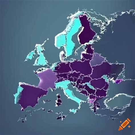 A de-facto map of Europe in 2026 on Craiyon