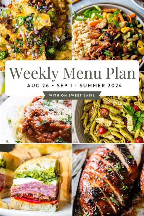 Weekly Menu Plan 的图像结果